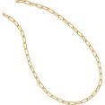 thumbnail image 2 of 14K Yellow Gold Jbsp's Polished Textured Oval Link Necklace Made In Italy lf1599-23.5, 2 of 5