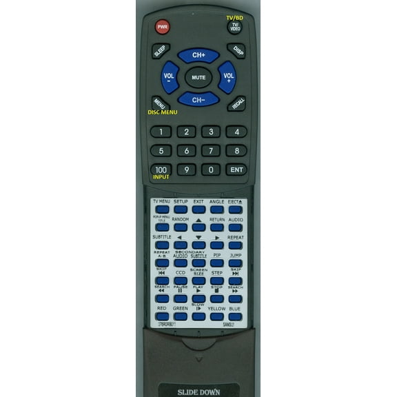Replacement Remote for SANSUI RT076R0RB011, 076R0RB011, FHDBDP3209, FHDBDP3209A