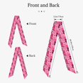 thumbnail image 2 of Tinted Cloth Long Strip Silk Scarf 46.9in×3.1in Soft, Silky, Shiny, Dustproof And Sunscreen For Daily Out Date Travel Photos Hotpink Geometric Patterns_2, 2 of 6