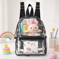 thumbnail image 4 of YoGold Mini Transparent Backpack – 6.7 x 4.7 x 9.3 Inch Small PVC Bag, Lightweight, for Kids School Travel (Clear), 4 of 6