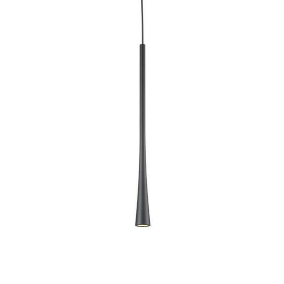 PD15816-BK-Kuzco Lighting-Taper - 7W LED Pendant-15.75 Inches Tall and 1.25 Inches Wide-Black Finish