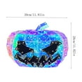 YAMB Prismatic Iridescent Spooky Pumpkin Statue,LED Pumpkin Statue,Art