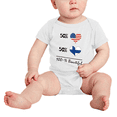 thumbnail image 2 of 50% Finnish + 50% American = 100+% Beautiful Funny Baby Clothing Bodysuits Infant For Boy Girl, 2 of 5