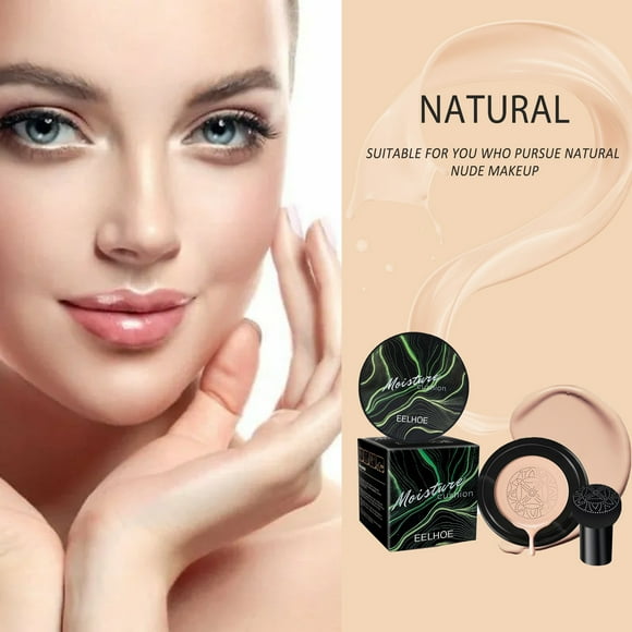 RKSTN Foundation Cushion Leopard Print Concealer Beauty Cream Lightweight & Medium Coverage Foundation