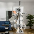 thumbnail image 2 of 94"-102" Huge Cat Tree Ceiling High Cat Tower Light Grey, 2 of 10