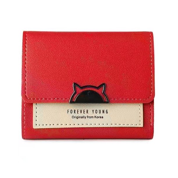 Monedero para mujer, monedero ultrafino, minimonedero corto y dulce para mujer