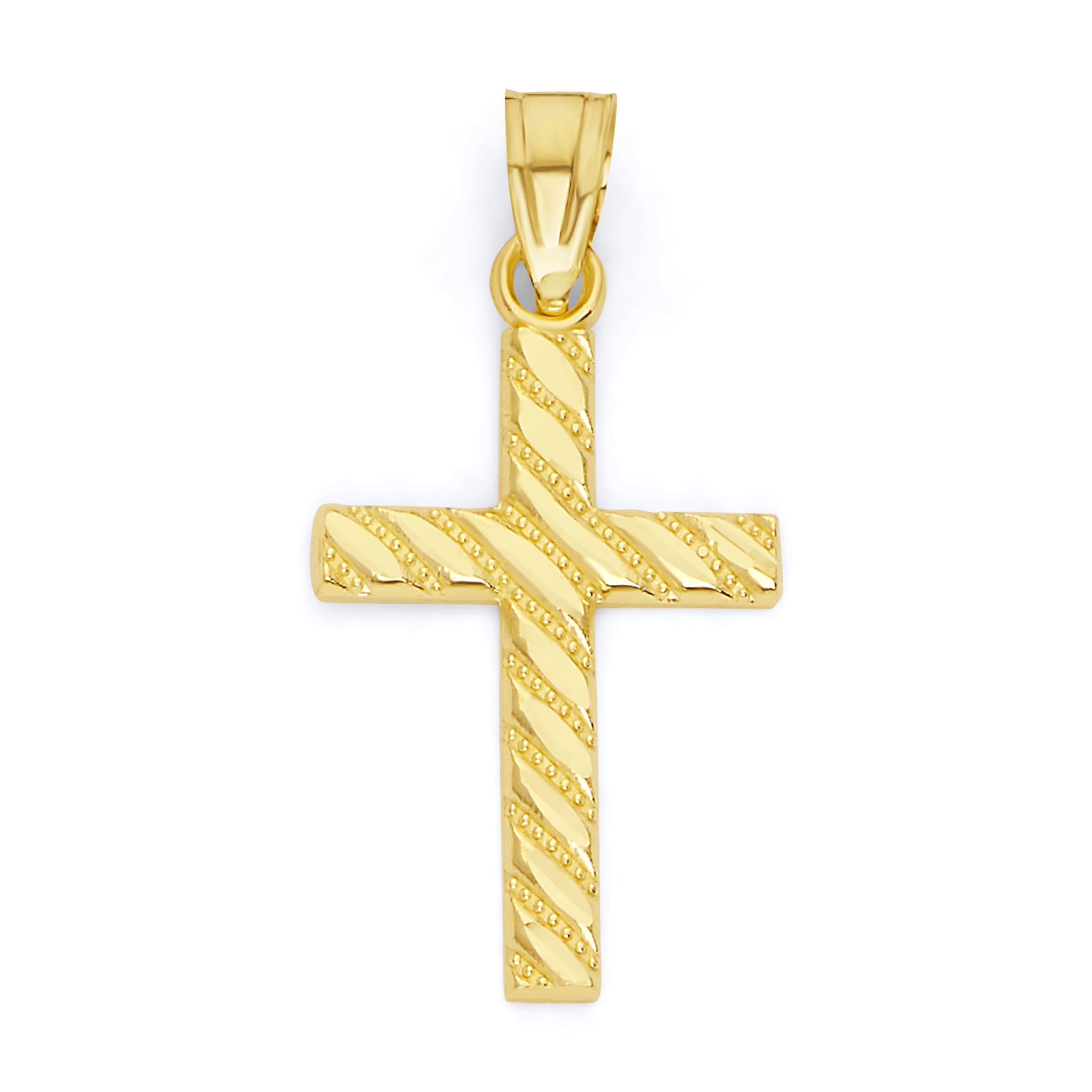 10k Yellow Gold Cross Pendant (No Chain 