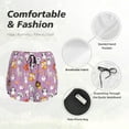 thumbnail image 6 of Lsque Lovely Animals Printed Women's Running Shorts with Liner Pockets,Elastic Quick Dry Workout Athletic Gym Yoga Shorts,Womens High Waist Shorts-Small, 6 of 9