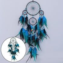 Dream Catchers,Large Dream Catchers for Room Decor,Boho Moon Dream Catcher Wall Decor Turquoise Hanging Ornament for Living Room Dorm Decor Hippie Gifts,Blue Black