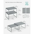 thumbnail image 2 of Set of 4 Expandable Stackable Metal Spice Racks, Cabinet & Countertop Shelf Organizers, Silver Kitchen Shelf Risers, 2 of 6