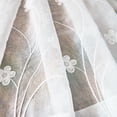 thumbnail image 7 of VOGOL White Rod Pocket Sheer Curtains 96 inches Long, Flower Embroidered Window Curtain Sheer Voile Panels for Living Room Bedroom, 52x63, Set of 2, 7 of 7