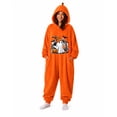 thumbnail image 2 of Halloween Pumpkin Jumpsuit New Flannel One-Piece Pumpkin Pajamas Onesie for Women Men Party Black L, 2 of 5