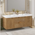 thumbnail image 2 of Wall-Mounted Modern Storage Vanity,Wood, 2 of 22
