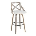 thumbnail image 4 of LumiSource Grey Charlotte 30" Fixed-Height Barstool - Set of 2, 4 of 6