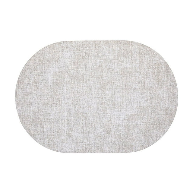 White Textured Leather Placemat In White Color, 43X30Cm, Heat Resistant And Easy To Clean For Dining Table And Home Decor