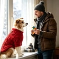 thumbnail image 5 of Dog Sweater Pajamas for Small Medium Dogs, Cute Turtleneck Winter Clothes for Girl or Boy, Warm Puppy Onesie Outfit for Chihuahua, Yorkie, and Christmas, 5 of 6
