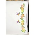 thumbnail image 2 of Stamped Pillowcase Pair For Embroidery 20"X30"-Hummingbird, 2 of 2