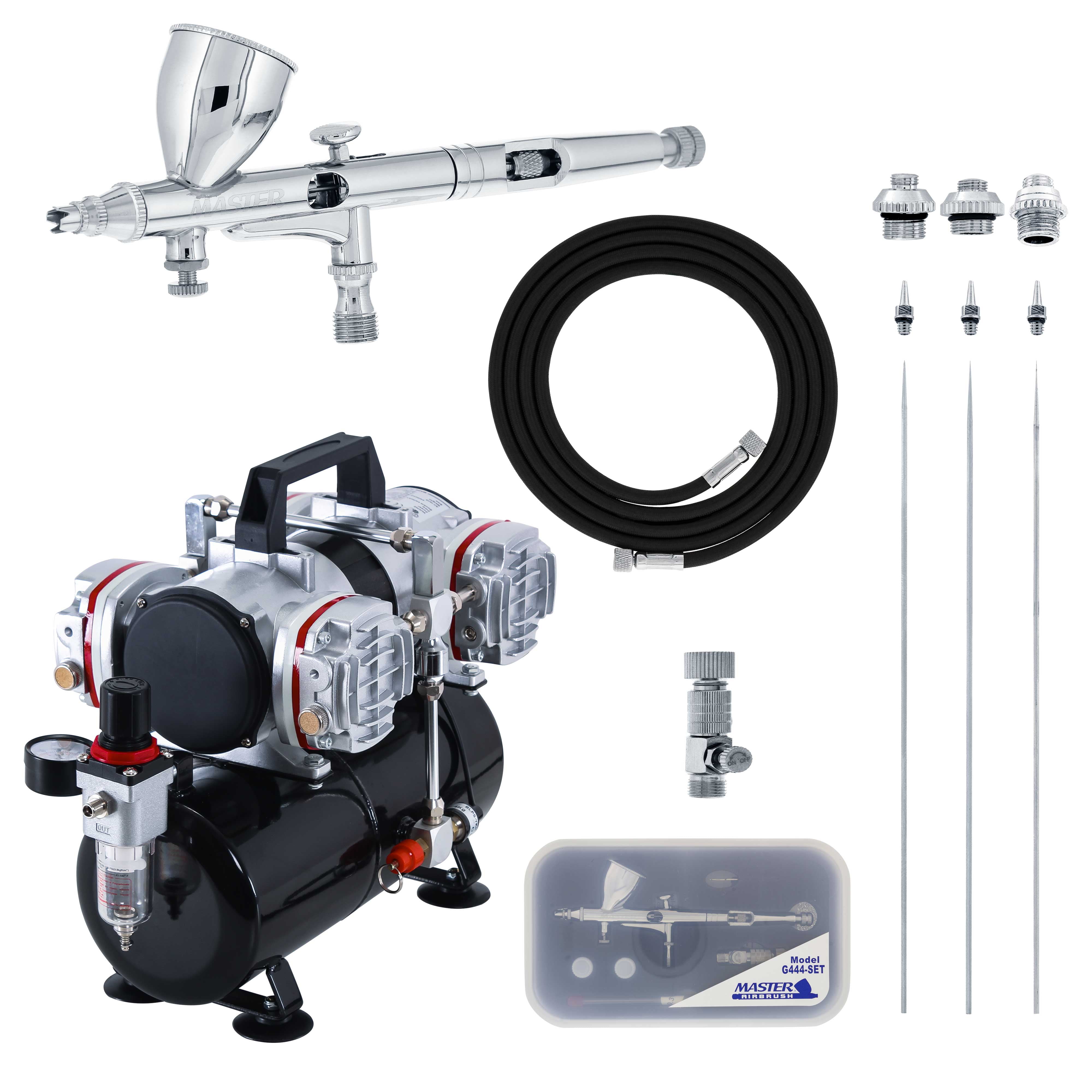 Master Airbrush G444-SET High Precision Detail Control Dual-Action Gravity F. 