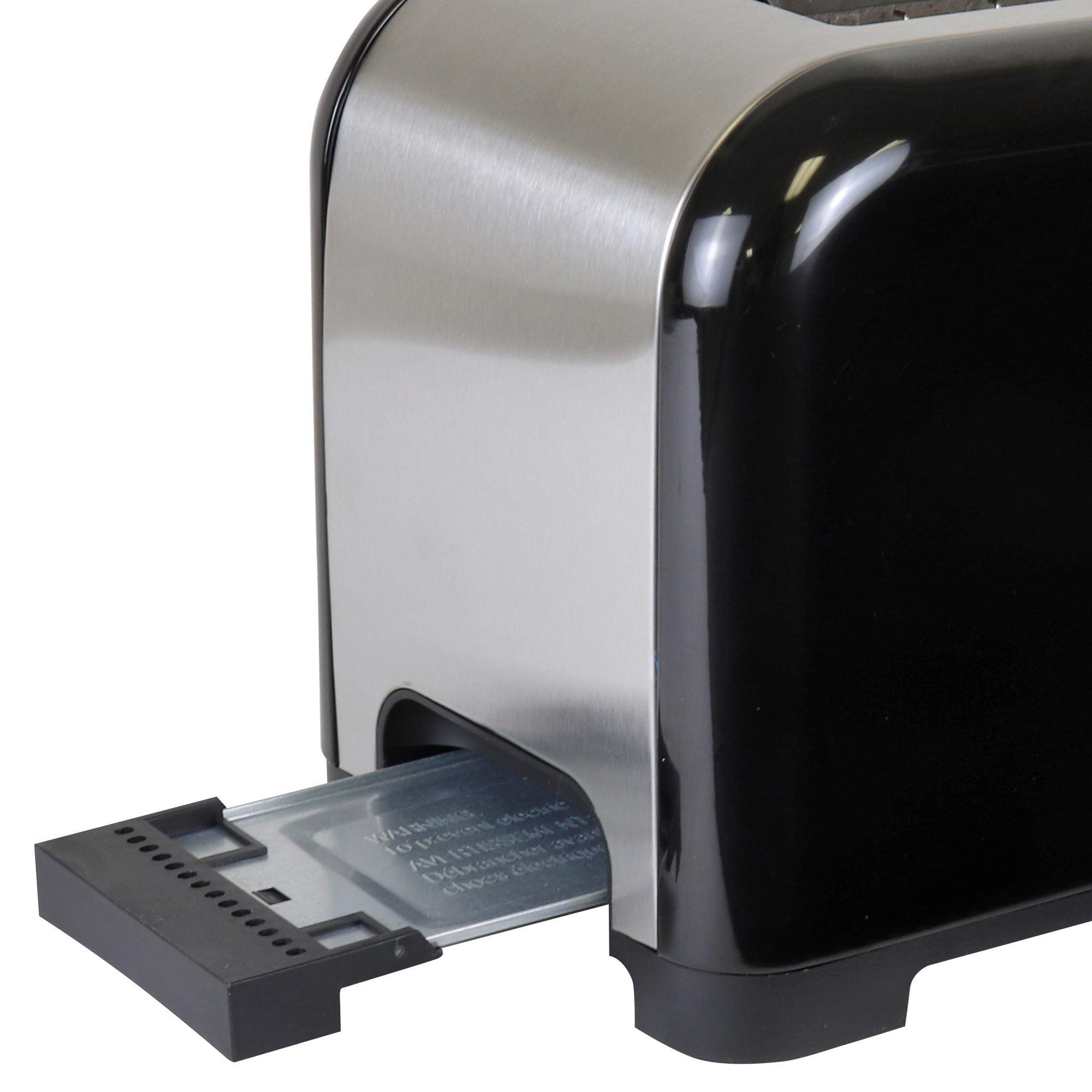 Kenmore 2-Slice Stainless Steel Toaster, Black and Silver, Extra Wide Slots, Bagel Defrost Functions, 9 Browning Levels, Removable Crumb Tray, For Bread, Toast, English Muffin, Toaster Strudel