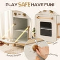 thumbnail image 6 of Robud Pretend Play Kitchen Wooden Toy Set for 3+ Kids with Ice Maker and Oven, White, 6 of 11