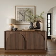 thumbnail image 4 of win2win 65.3" Mid-Century Modern Fluted Sideboard Buffet with Storage, Walnut, 4 of 9