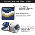 thumbnail image 7 of Blue Gold Marble Kitchen Oven Mitt and Pot Holder Sets 2 Pcs for Baking, Cooking and Grilling, Heat Resistant Up To 392 °F, 7 of 7
