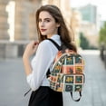 thumbnail image 6 of FORMRS Mini Backpack Purse for Women Travel Daypack Casual Shoulder Bag, Jungle Stamp, 6 of 7
