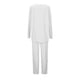 thumbnail image 5 of Conjunto de 2 piezas para mujer: jersey oversize con cuello en V y pantalones anchos, conjunto de ropa de estar por casa suave y elástico para otoño/invierno, 5 of 8