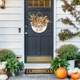 thumbnail image 7 of Welcome Sign for Front Door 13'' Wood Wreath Farmhouse Door Sign for Front Door Porch Decor with Fall Eucalyptus Longifolia Leaves, Berry & Buffalo Bow, 7 of 7