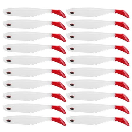 20pcs Soft Bait Worm 7cm Fishing Lures Artificial T Tail Silica Gel Bait for Fishing Transparent