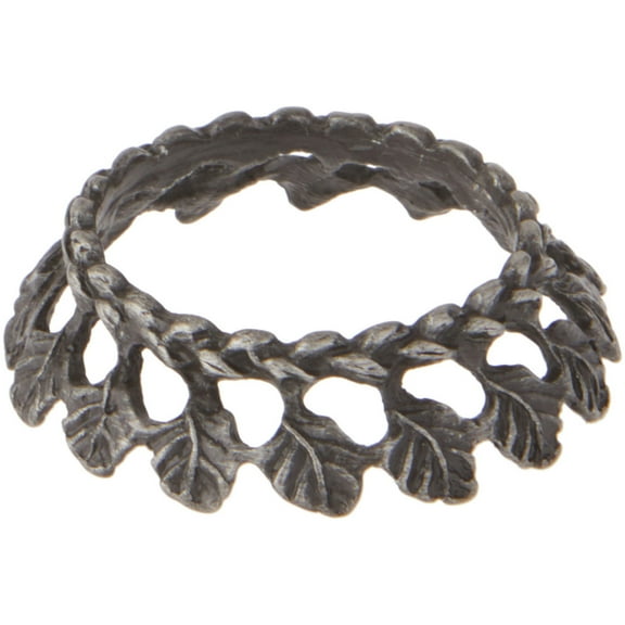 Bard's Pewter Egg Stand/Holder, Leaf Motif, 1.125" Diameter, Pack of 3