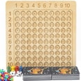 thumbnail image 2 of Wooden Math Multiplication Board Montessori Children Counting Toy Educational Game Blocks for Toddlers Kids Over 3 Years Old, 2 of 10