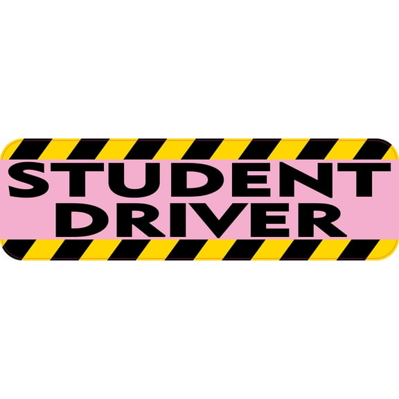 10in x 3in Pink Student Driver Magnet Magnetic Caution Sign  Magnets
