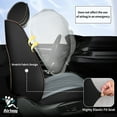 thumbnail image 6 of LAONNVIR Full Set Car Seat Covers,Black Leather Car Seat Protectors,Automotive Interior Cushions Custom Fit for Hyundai Kona 2018-2025,Black&Grey, 6 of 8