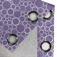 thumbnail image 4 of Ambesonne Mauve Grommet Curtain, Abstract Fractal Circles, 50" x 84", Violet White, 4 of 6