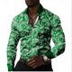 thumbnail image 3 of Camisa de discoteca de moda para hombre, camisa casual con estampado floral retro en 14 colores, camisa de manga larga con solapa y botones, camisa para hombre S-5XL, 3 of 5