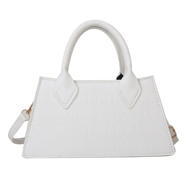 Bolso de mujer PU cuero patrón de piedra Satchel bolsos bandolera (blanco) Ehuebsd Para Estrenar