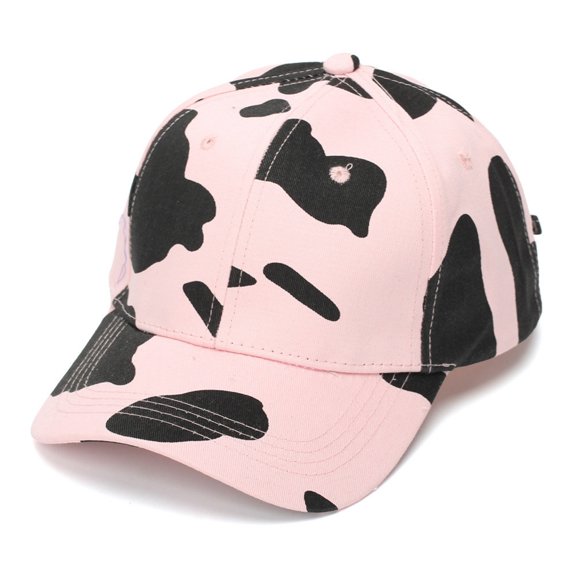 Women All Over Cow Print Twill Baseball Cap, JIANLAI Trendy Animal Spotted Curved Brim Dad Hat, Adjustable Back Strap Lightweight Breathable Fashion Headwear
