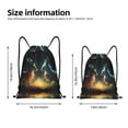 thumbnail image 4 of Drawstring Backpack - Firefly Forest Fox Splash Proof Small Drawstring Gym Bag for Women Men, Cinch Sports String Bag Backpack for Travel Swimming Beach, 4 of 8