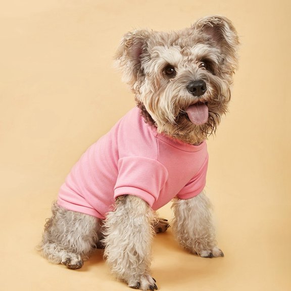 Dog Clothes Breathable Cotton Dog T-Shirt Lightweight Short Sleeve Pet Tee Summer Casual Outfit for Small Medium Dogs Cats Puppies Daily Wear