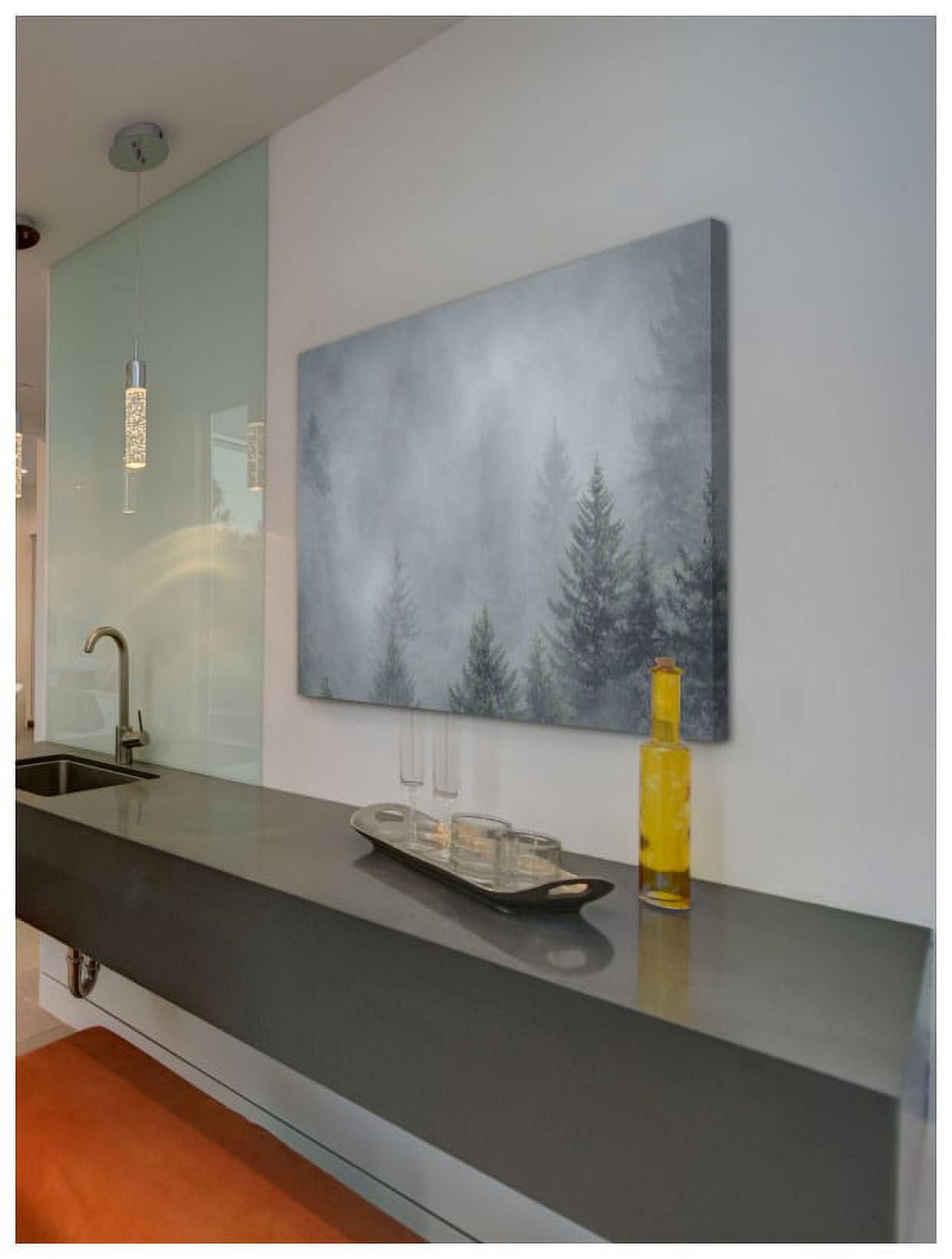 Marmont Hill "Foggy Pines" Painting Print on Canvas