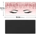 thumbnail image 3 of Pink Glitter Women Eyelash Desk Mat, Desk Accessory, Cute Workspace, Trendy Workspace, Trendy, 35.4x15.7in Large Gaming Mouse Pad, Cute Desk Topper, Pretty Desk Pad, 3 of 6