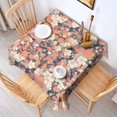 thumbnail image 2 of Pioneer Flower Floral Print Pattern Square Tablecloth,Waterproof Square Table Cover,Wipeable Spillproof Washable Table Cover for Home Kitchen Party Decor 42"X42"(107x107cm), 2 of 6