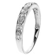 thumbnail image 2 of 10k White Gold Vintage Style Diamond Anniversary Ring (1/6 cttw, I-J Color, I2-I3 Clarity), 2 of 4
