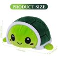 thumbnail image 2 of Tortuga de peluche reversible, lindo juguete de tortuga para niños, juguete de peluche de doble cara, regalo de novia tortuga (verde) ER, 2 of 5