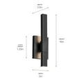 thumbnail image 3 of Kichler Lighting - Nocar - 20W 1 LED Small Outdoor Wall Mount In Minimalist, 3 of 5