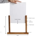 thumbnail image 3 of M&T Displays Classic Desktop Menu Holder with Acrylic U Type Pocket, Portrait Table Top Sign Holder, Ad Frame for Restaurant, Store, Wedding, Party, Event (2 Pack) (Dark Wood, 5.5x8.5), 3 of 6