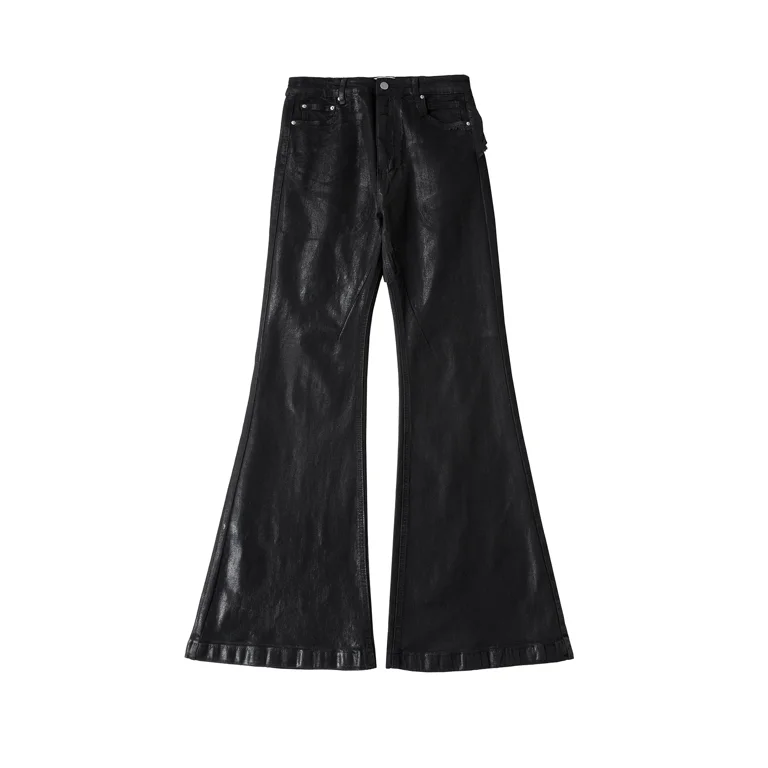 Y2k Streetwear Wax Leather Strecth Jeans Men and Women Ropa Y2k Streetwear Wax Leather Strecth Jeans Men and Women Ropa