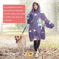 thumbnail image 4 of Wearable Oversized Blanket,Purple Unicorn Dessert Pattern Wearable Blanket Hoodie for Adults,Cozy Hooded Blankets with Super Pockets,Super Warm Fuzzy Pullover for Women & Men, 4 of 6