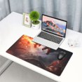thumbnail image 5 of Bingfone Fire Sky Dragon Large Gaming Mouse Pad,Extended Desk Mousepad with Stitched Edges,Non-Slip Base,Water Resist Keyboard Pad for Gamer, Office & Home, 29.5 x 16 in, 5 of 6